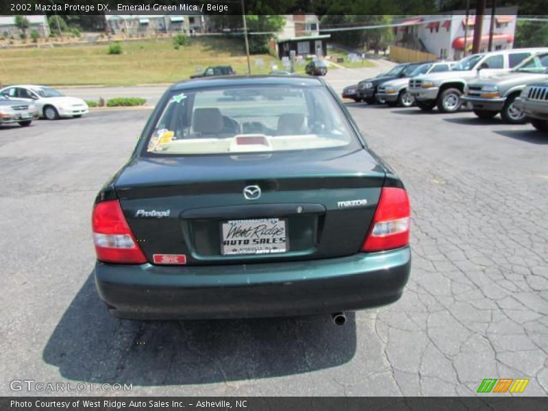 Emerald Green Mica / Beige 2002 Mazda Protege DX