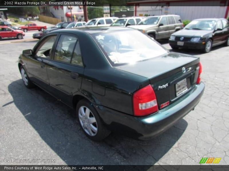 Emerald Green Mica / Beige 2002 Mazda Protege DX