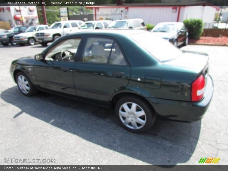 Emerald Green Mica / Beige 2002 Mazda Protege DX