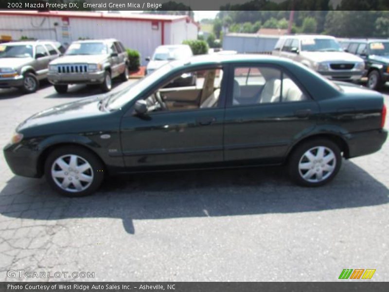 Emerald Green Mica / Beige 2002 Mazda Protege DX