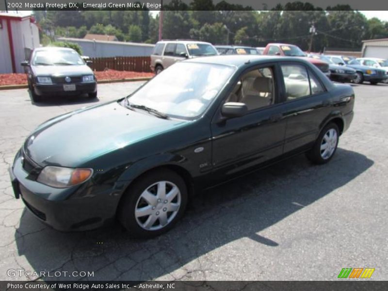 Emerald Green Mica / Beige 2002 Mazda Protege DX