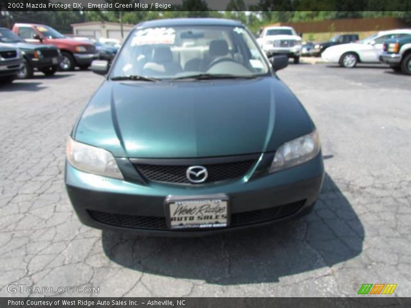 Emerald Green Mica / Beige 2002 Mazda Protege DX