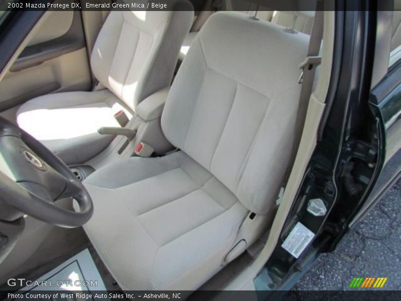 Emerald Green Mica / Beige 2002 Mazda Protege DX