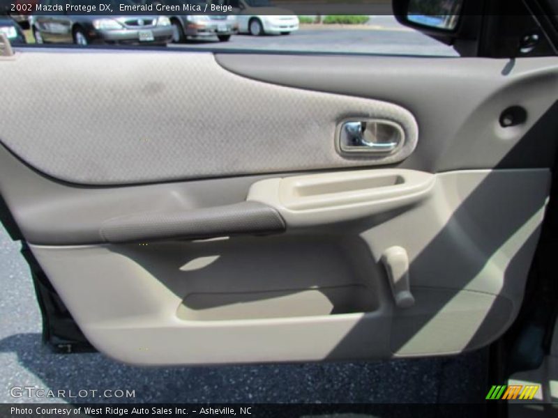 Emerald Green Mica / Beige 2002 Mazda Protege DX