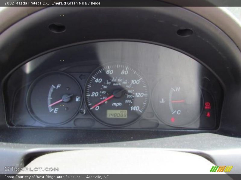 Emerald Green Mica / Beige 2002 Mazda Protege DX