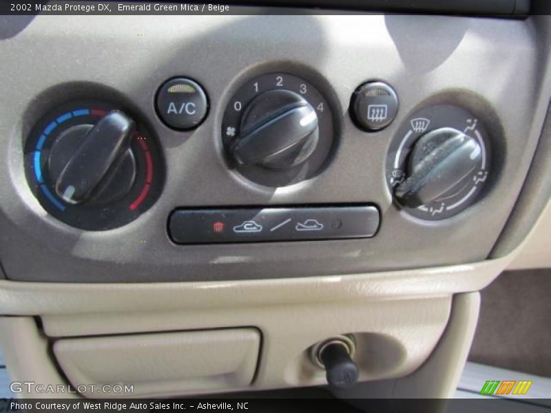Emerald Green Mica / Beige 2002 Mazda Protege DX