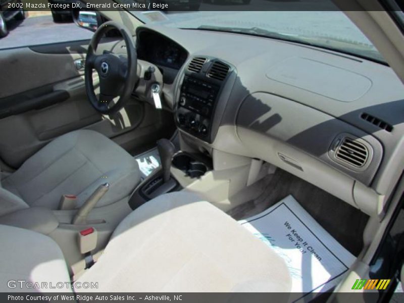 Emerald Green Mica / Beige 2002 Mazda Protege DX