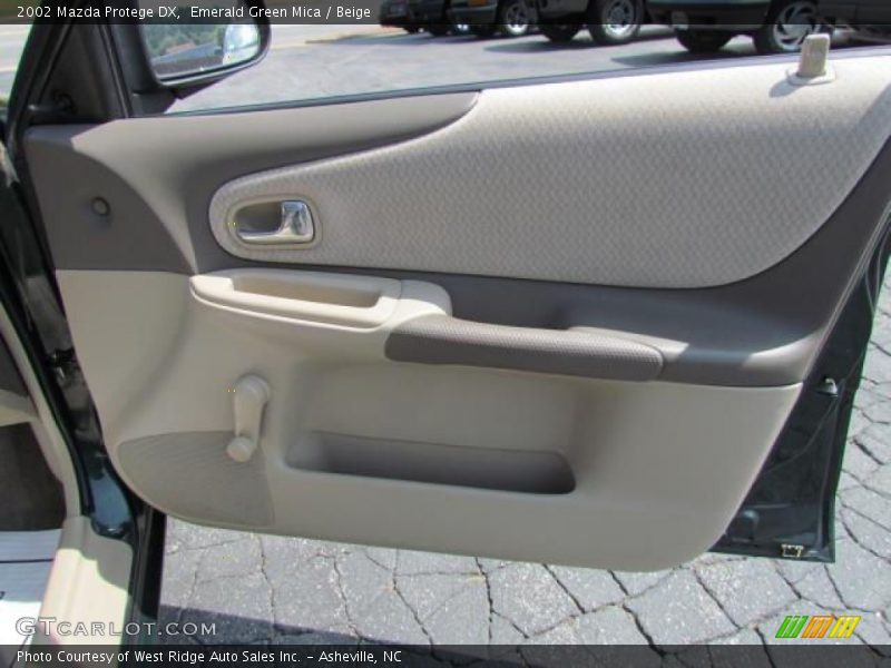 Emerald Green Mica / Beige 2002 Mazda Protege DX