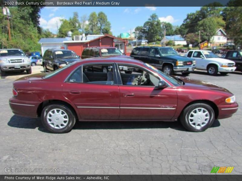 Bordeaux Red Pearl / Medium Gray 2002 Buick Century Custom