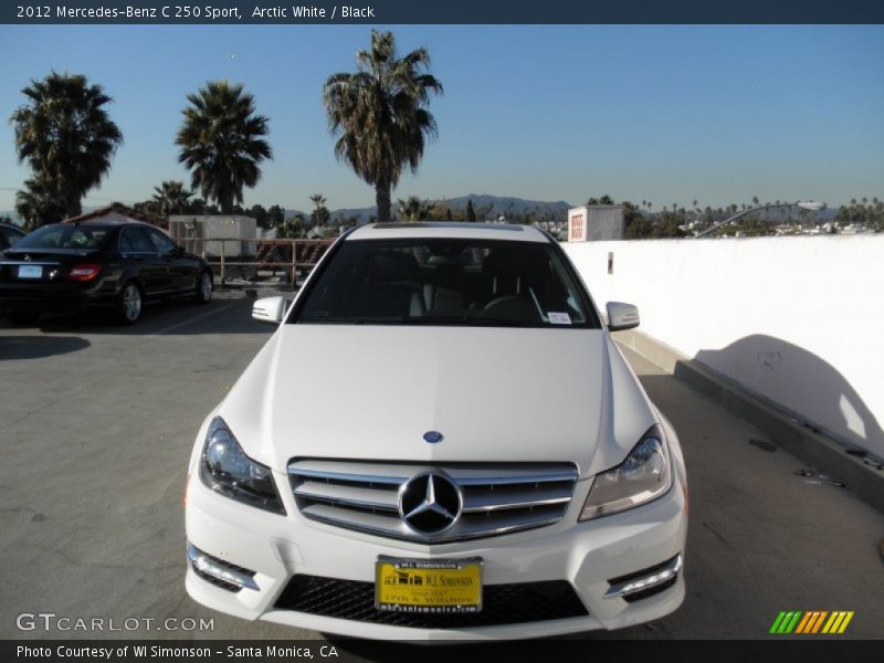 Arctic White / Black 2012 Mercedes-Benz C 250 Sport