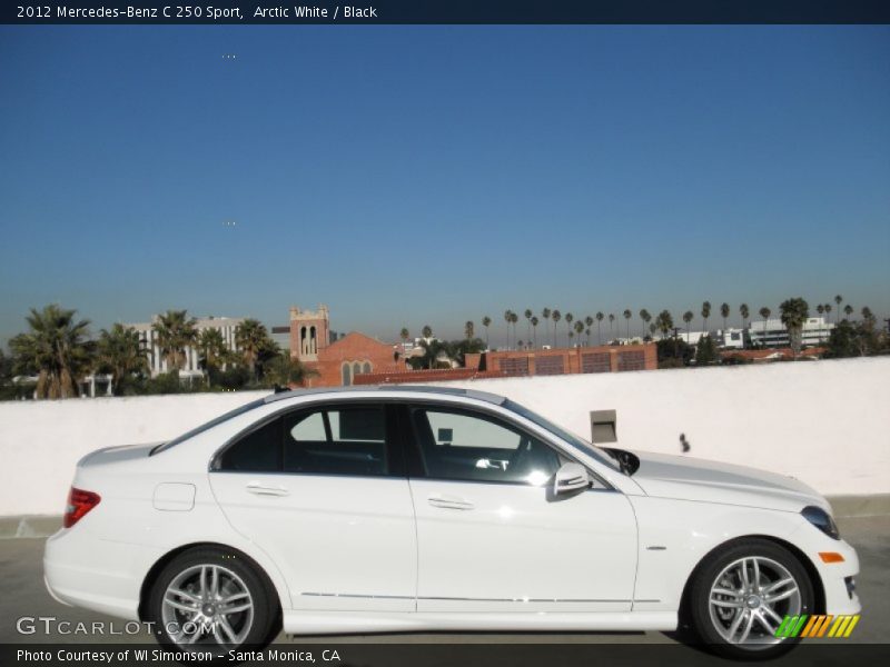 Arctic White / Black 2012 Mercedes-Benz C 250 Sport