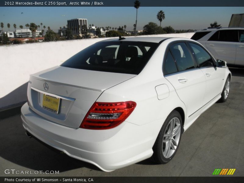Arctic White / Black 2012 Mercedes-Benz C 250 Sport