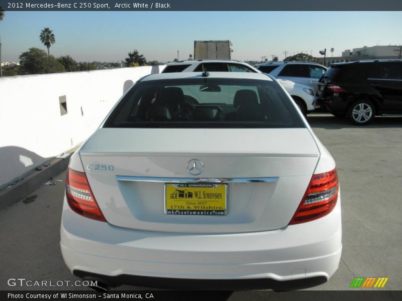 Arctic White / Black 2012 Mercedes-Benz C 250 Sport