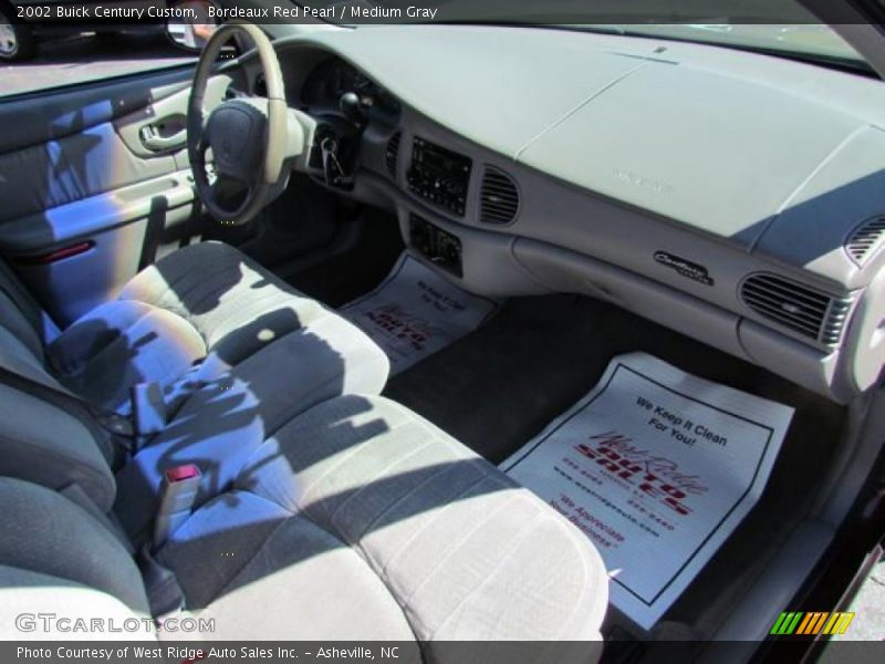 Bordeaux Red Pearl / Medium Gray 2002 Buick Century Custom