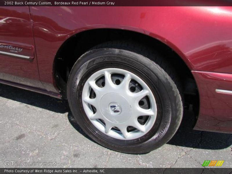 Bordeaux Red Pearl / Medium Gray 2002 Buick Century Custom