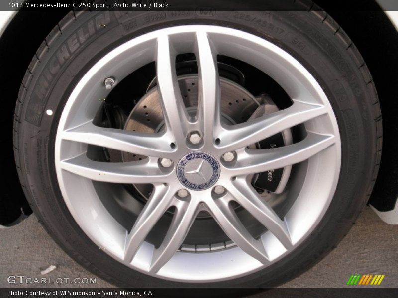 Arctic White / Black 2012 Mercedes-Benz C 250 Sport