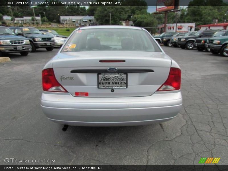 CD Silver Metallic / Medium Graphite Grey 2001 Ford Focus LX Sedan