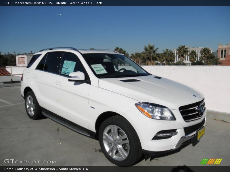 Arctic White / Black 2012 Mercedes-Benz ML 350 4Matic