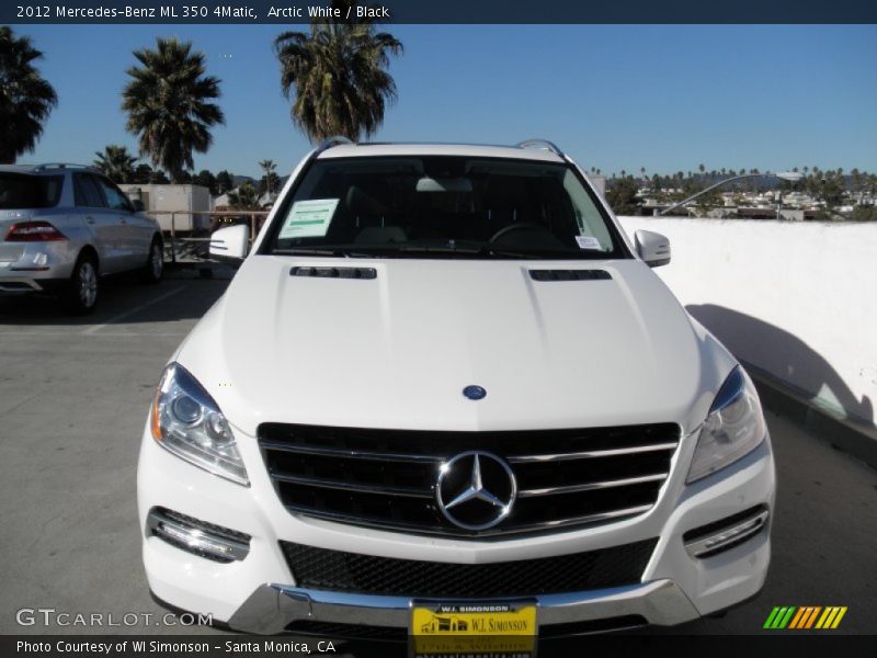 Arctic White / Black 2012 Mercedes-Benz ML 350 4Matic