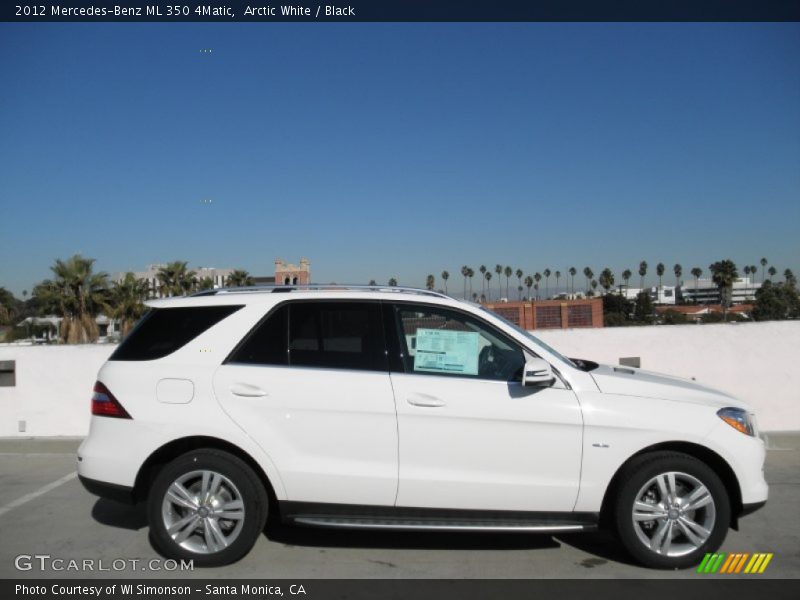 Arctic White / Black 2012 Mercedes-Benz ML 350 4Matic