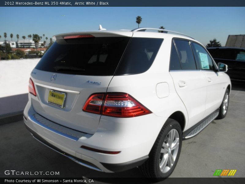 Arctic White / Black 2012 Mercedes-Benz ML 350 4Matic