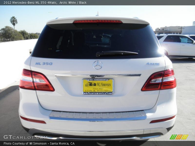 Arctic White / Black 2012 Mercedes-Benz ML 350 4Matic