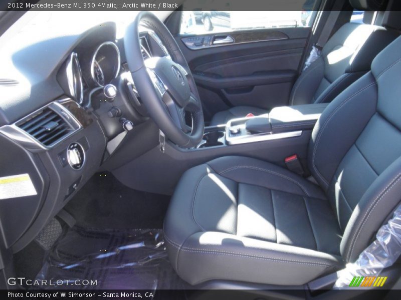 Arctic White / Black 2012 Mercedes-Benz ML 350 4Matic