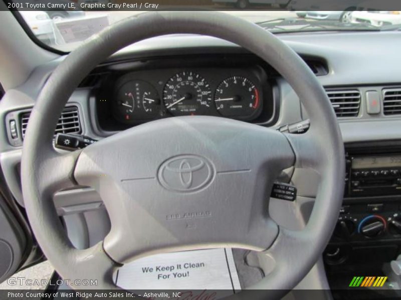 Graphite Gray Pearl / Gray 2001 Toyota Camry LE