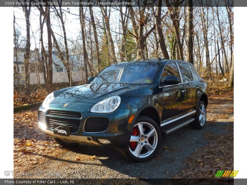 Dark Teal Metallic / Havanna/Sand Beige 2004 Porsche Cayenne Turbo