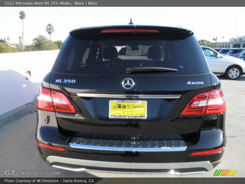 Black / Black 2012 Mercedes-Benz ML 350 4Matic