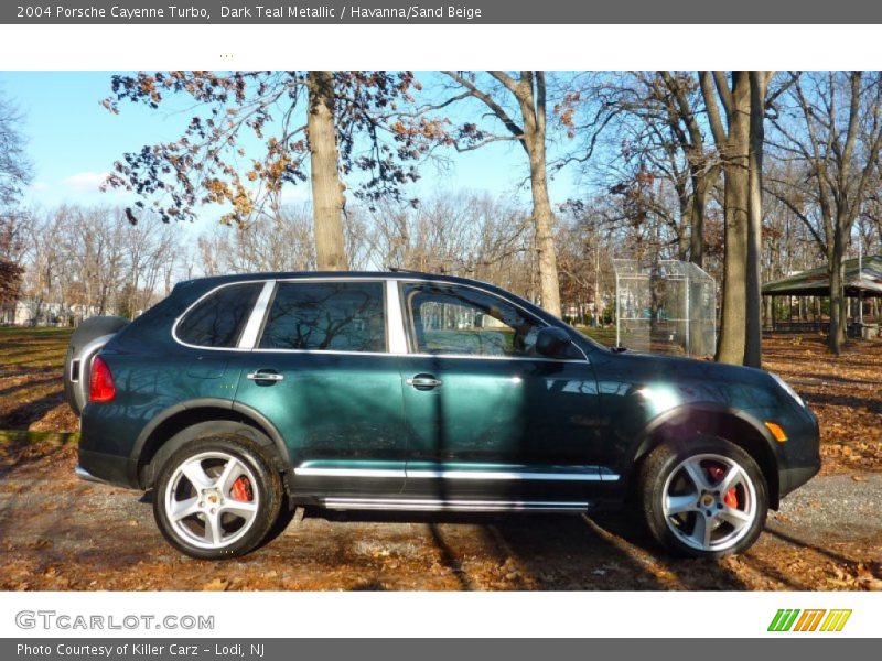 Dark Teal Metallic / Havanna/Sand Beige 2004 Porsche Cayenne Turbo