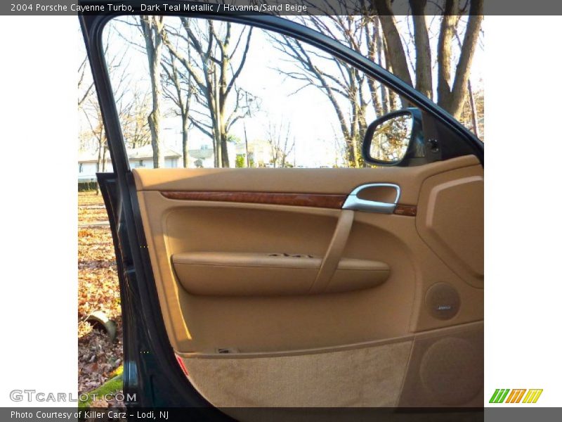 Dark Teal Metallic / Havanna/Sand Beige 2004 Porsche Cayenne Turbo