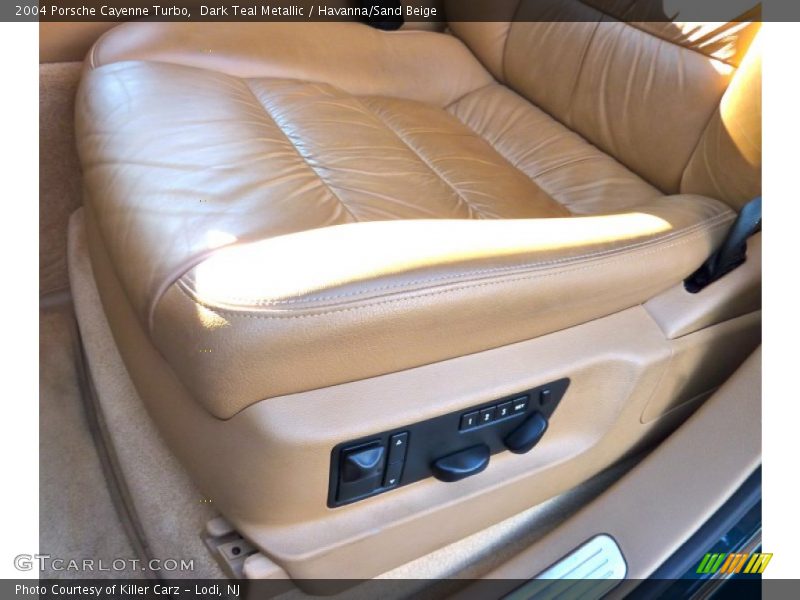 Dark Teal Metallic / Havanna/Sand Beige 2004 Porsche Cayenne Turbo