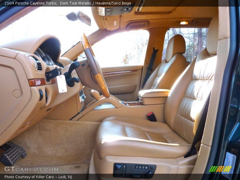 Dark Teal Metallic / Havanna/Sand Beige 2004 Porsche Cayenne Turbo
