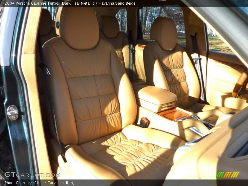 Dark Teal Metallic / Havanna/Sand Beige 2004 Porsche Cayenne Turbo