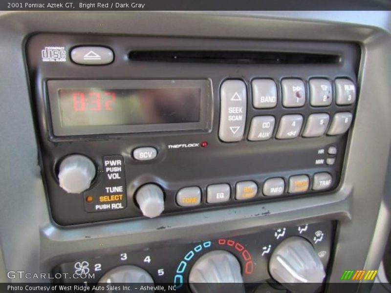 Bright Red / Dark Gray 2001 Pontiac Aztek GT