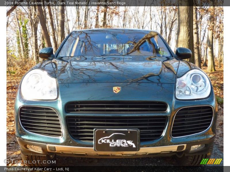 Dark Teal Metallic / Havanna/Sand Beige 2004 Porsche Cayenne Turbo