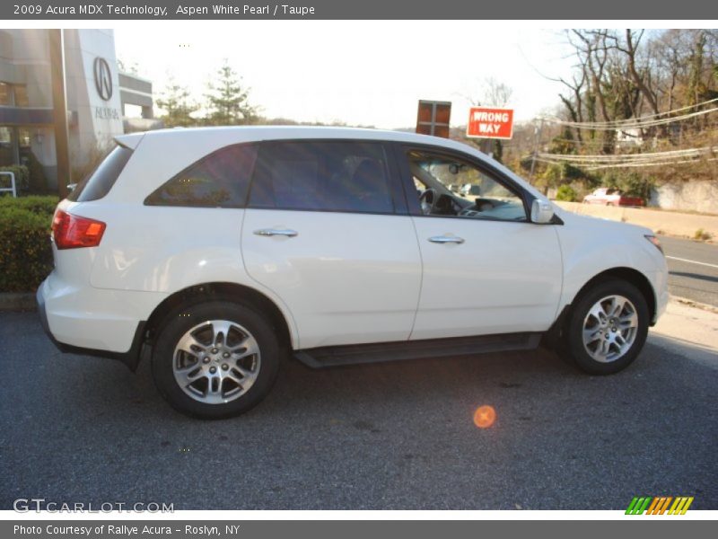Aspen White Pearl / Taupe 2009 Acura MDX Technology
