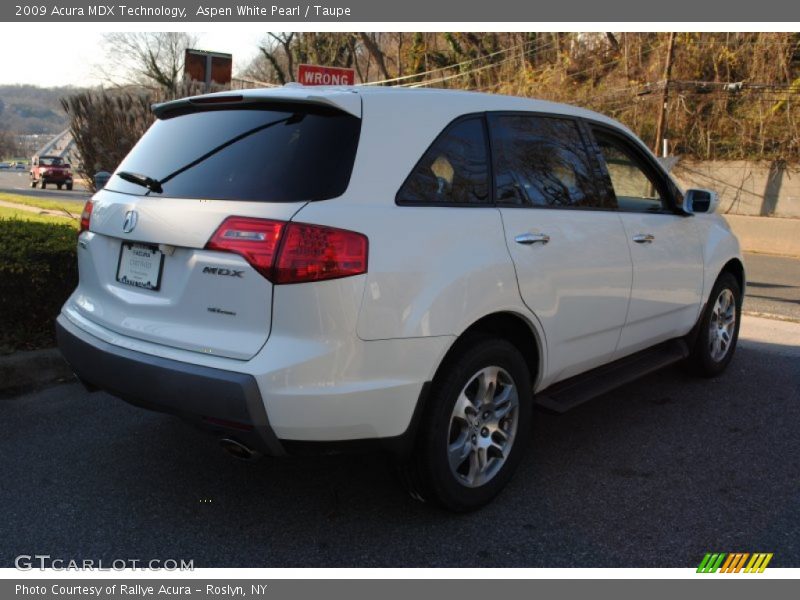 Aspen White Pearl / Taupe 2009 Acura MDX Technology