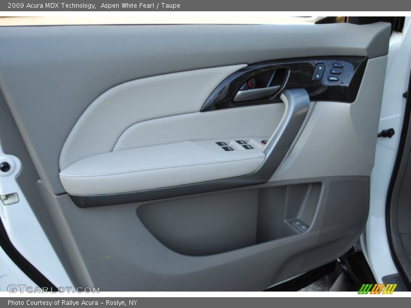 Aspen White Pearl / Taupe 2009 Acura MDX Technology