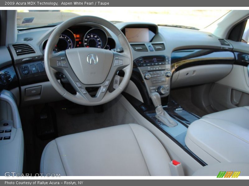 Aspen White Pearl / Taupe 2009 Acura MDX Technology
