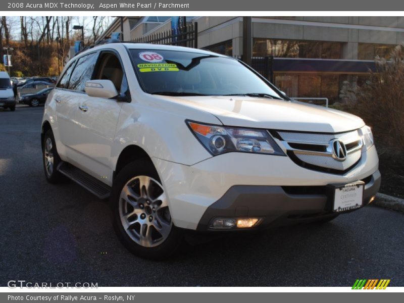 Aspen White Pearl / Parchment 2008 Acura MDX Technology