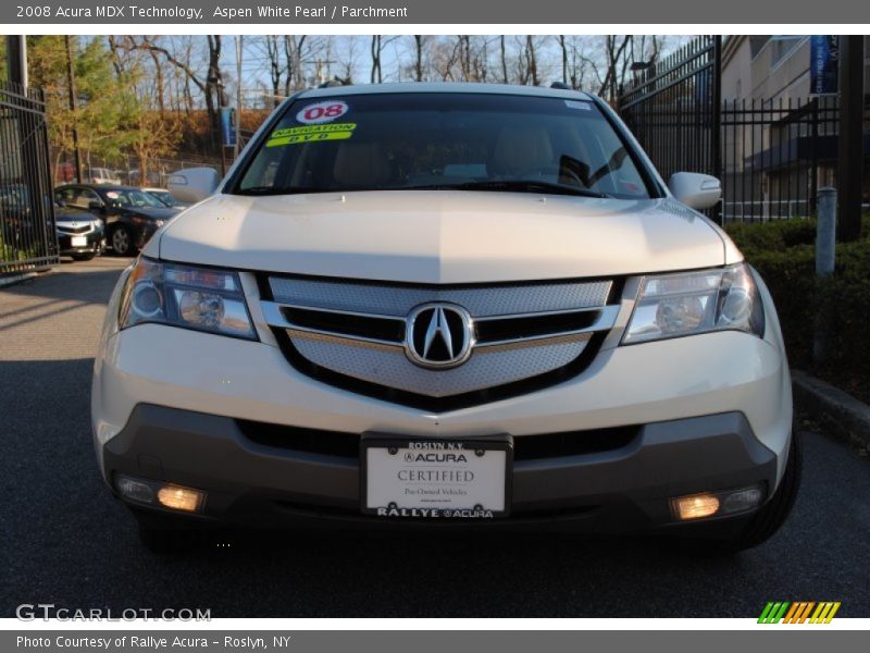 Aspen White Pearl / Parchment 2008 Acura MDX Technology
