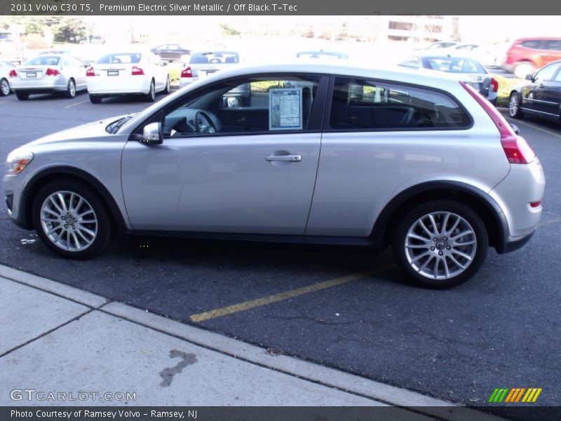 Premium Electric Silver Metallic / Off Black T-Tec 2011 Volvo C30 T5