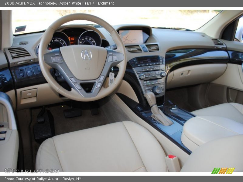 Aspen White Pearl / Parchment 2008 Acura MDX Technology