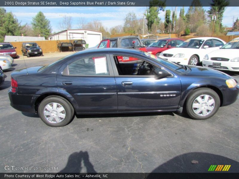 Deep Sapphire Blue Pearl / Dark Slate Gray 2001 Dodge Stratus SE Sedan