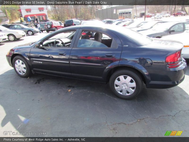 Deep Sapphire Blue Pearl / Dark Slate Gray 2001 Dodge Stratus SE Sedan