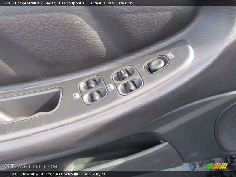 Deep Sapphire Blue Pearl / Dark Slate Gray 2001 Dodge Stratus SE Sedan