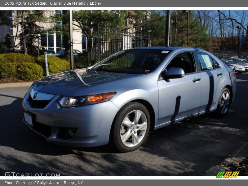 Glacier Blue Metallic / Ebony 2009 Acura TSX Sedan