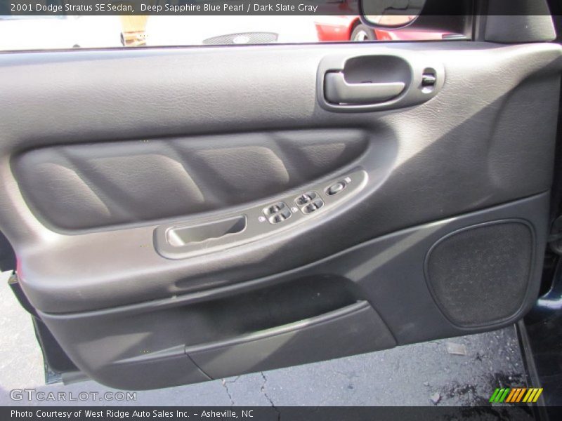 Deep Sapphire Blue Pearl / Dark Slate Gray 2001 Dodge Stratus SE Sedan